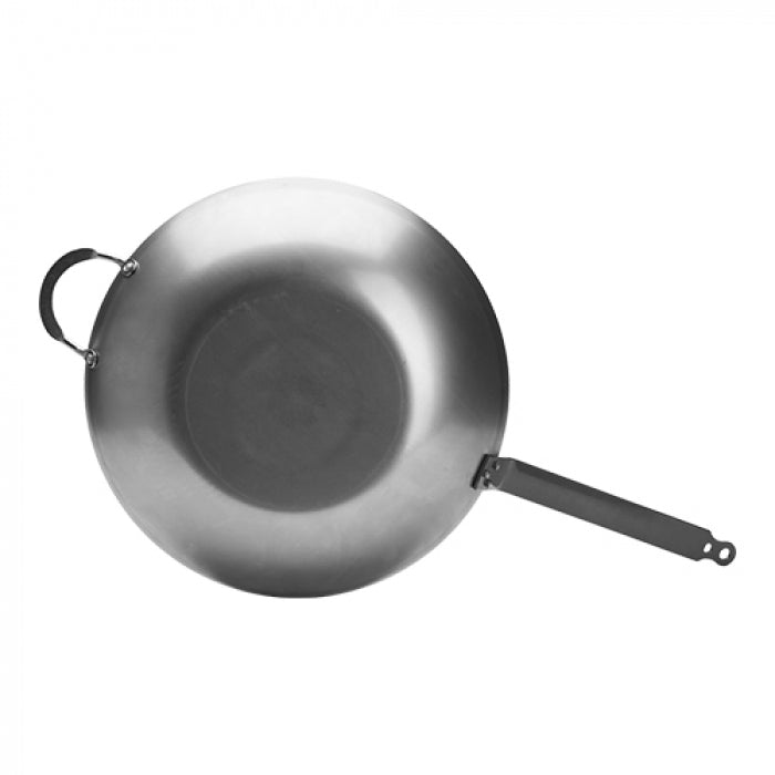 De Buyer Mineral B Wokpan 40cm met extra greep – Plaatstaal - inclusief inductie