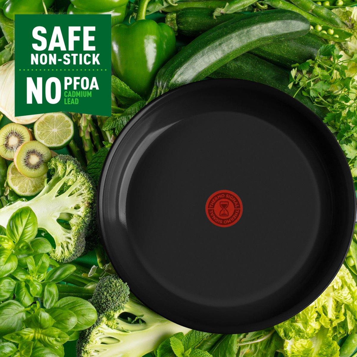 Tefal Renew Black Keramische Koekenpan Ø 28 cm, Alle Warmtebronnen