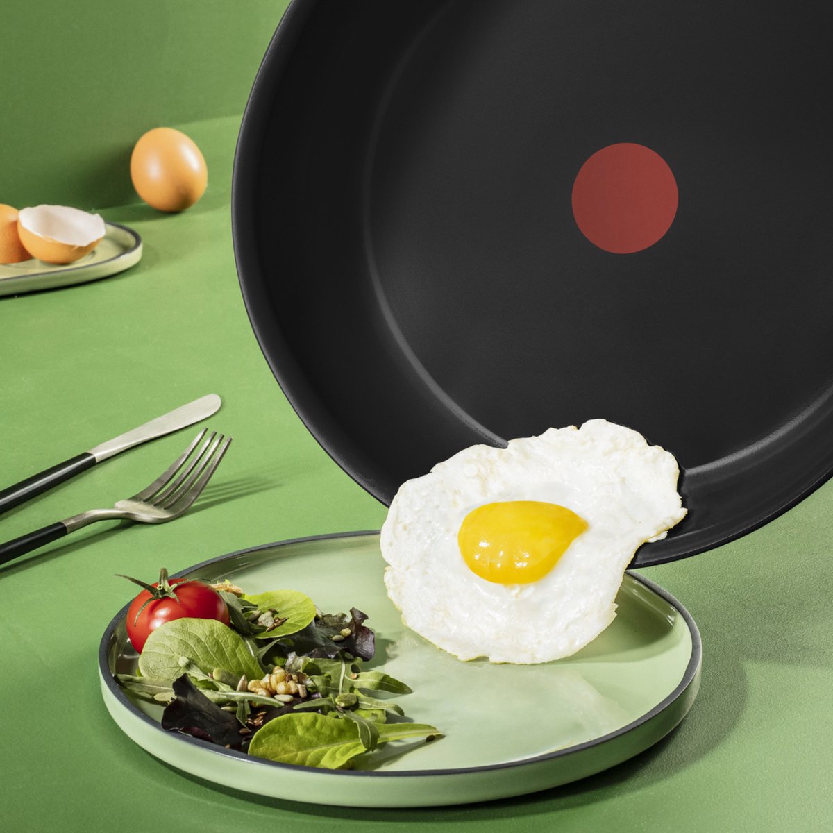 Tefal Renew Black Keramische Koekenpan Ø 28 cm, Alle Warmtebronnen