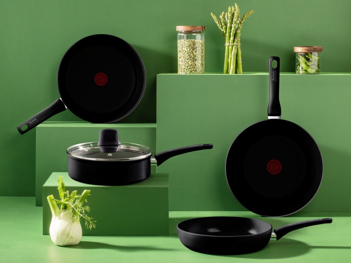 Tefal Renew Black Keramische Koekenpan Ø 28 cm, Alle Warmtebronnen