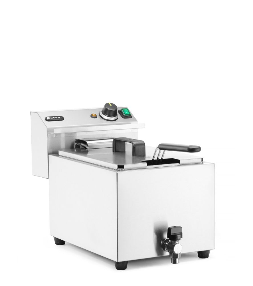 Friteuse Profi Line met aftapkraan - 10L, 400V, HENDI, Profi Line, 10L, 400V/6600W, 300x680x(H)420mm