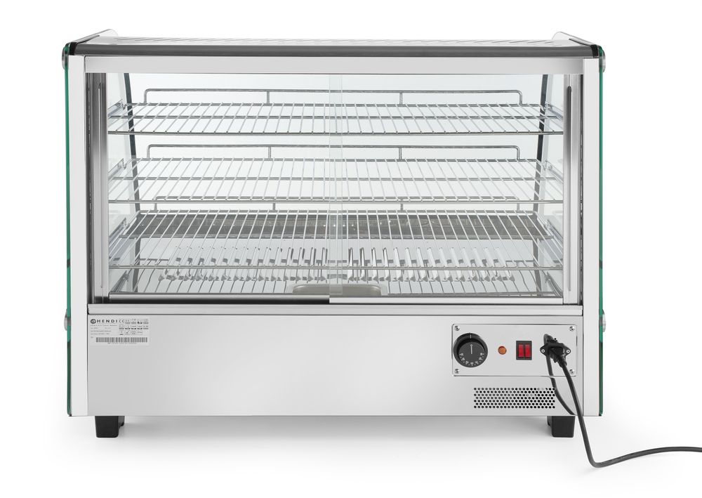 Opzet warmhoudvitrine, HENDI, 160 Liter, 230V/1500W, 885x570x(H)680mm