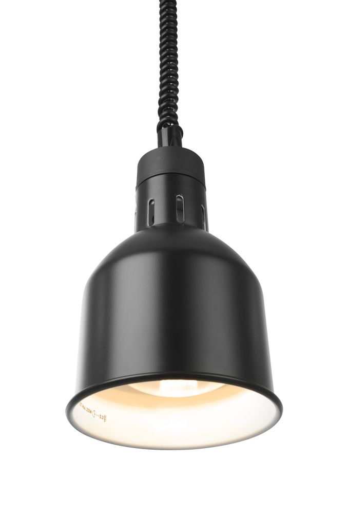 Warmtelamp verstelbaar cilindrisch, HENDI, Zwart, 230V/250W, ⌀175x(H)250mm