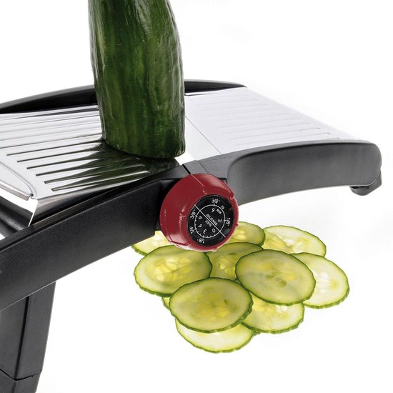 Mandoline Groentesnijder VARIO met meerdere snijmogelijkheden, Westmark, RVS messen, Zwart