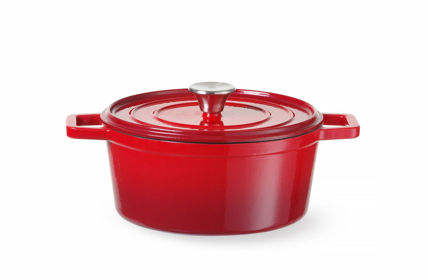 Hendi Braadpan geëmailleerd gietijzer, 6,88L, Rood, 405x255x(H)134mm