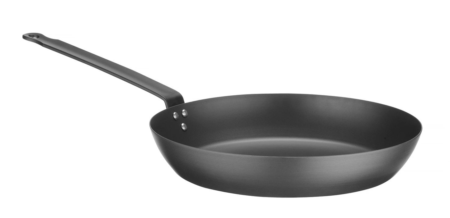 Hendi Carbon stalen Koekenpan ø 24cm, Alle warmtebronnen incl. inductie