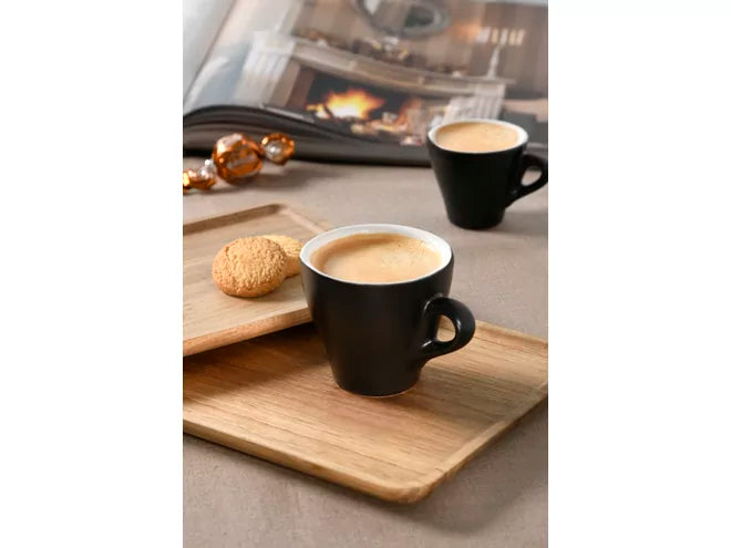 Aroma Matt Cappuccino Kop, 6 stuks, Zwart, 260ml
