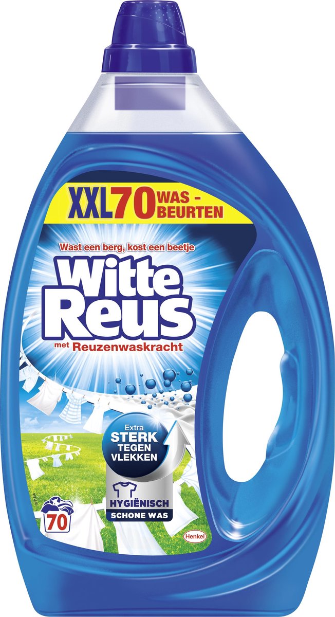Witte Reus, Vloeibaar Wasmiddel, 70 Wasbeurten, Witte Was