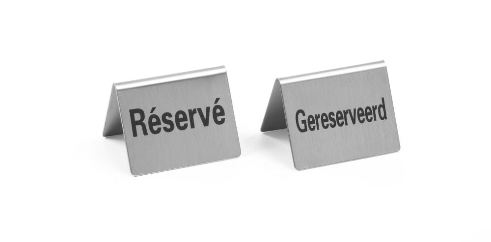 Tafelstandaard Gereserveerd - 4 st., HENDI, Réservé, 50x35x(H)40mm