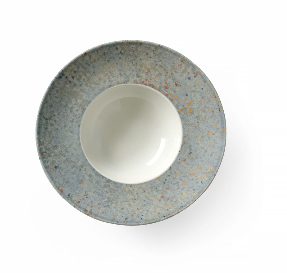 Pastabord Drops Collection, HENDI, Lichtgrijs, ⌀275mm