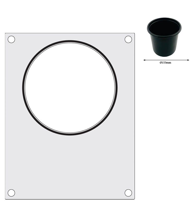 Traysealer matrix, HENDI, soepcontainer ø165 mm
