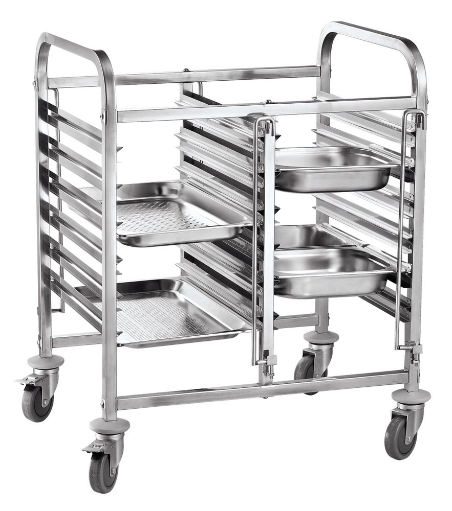 Dubbele regaalwagen - 12 x GN 1/1, HENDI, 810x610x(H)960mm