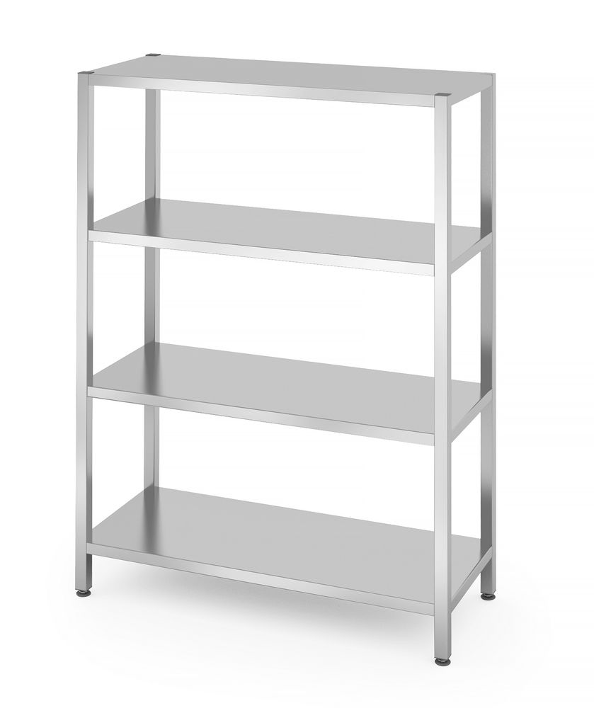 Opbergrek met 4 planken, HENDI, Kitchen Line, 1200x500x(H)1800mm