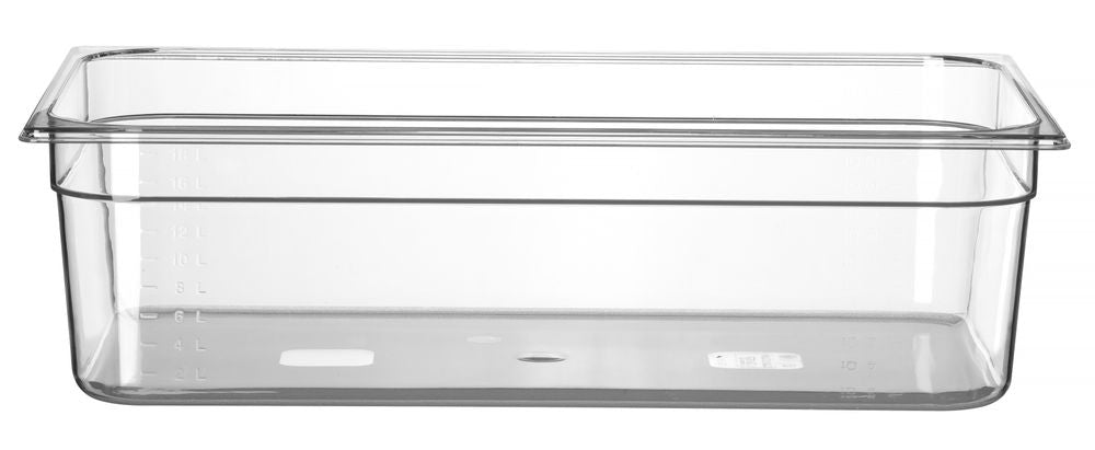 Container GN 1/1 polycarbonaat, HENDI, Profi Line, GN 1/1, 21L, Transparant, 530x325x(H)150mm