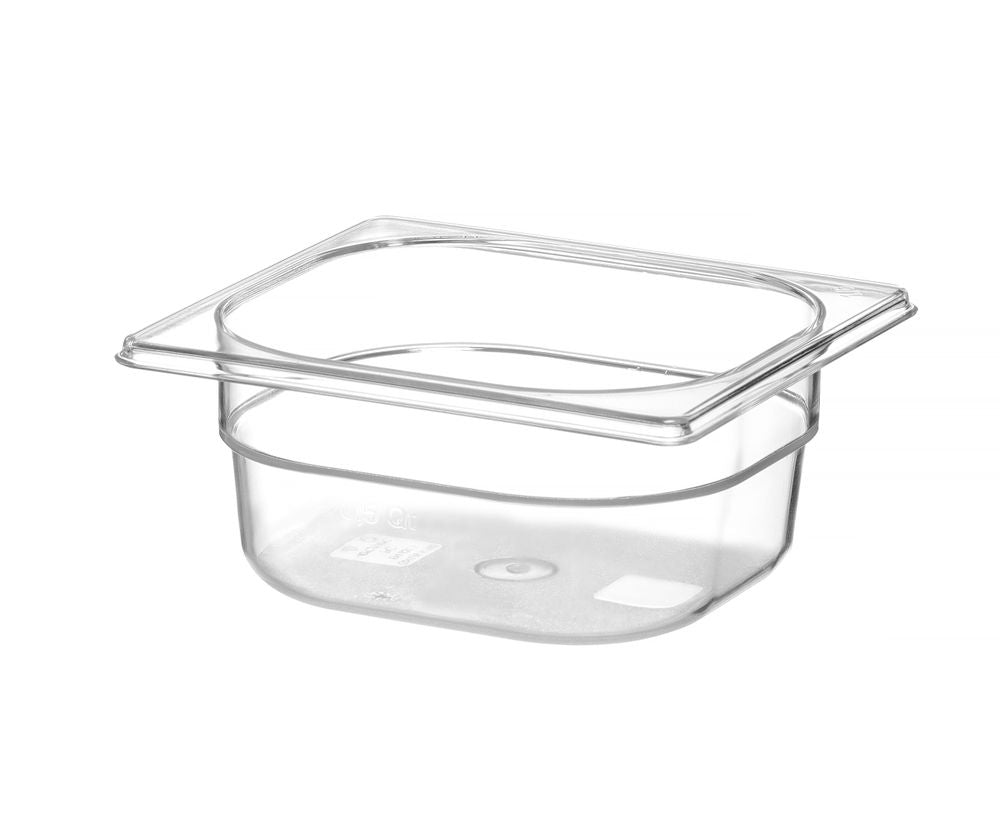 Container GN 1/6 polycarbonaat, HENDI, Profi Line, GN 1/6, 1L, Transparant, 176x162x(H)65mm