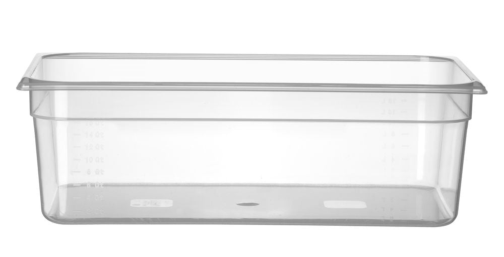 Container GN 1/1 polypropyleen, HENDI, Profi Line, GN 1/1, 21L, Transparant, 530x325x(H)150mm