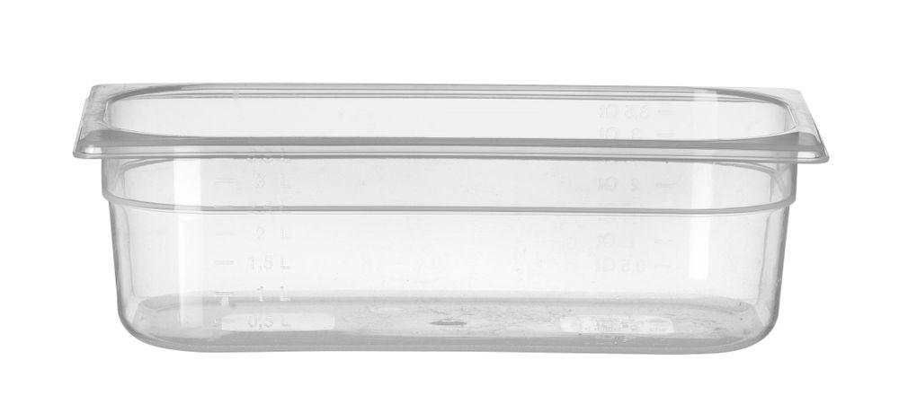 Container GN 1/3 polypropyleen, HENDI, Profi Line, GN 1/3, 4L, Transparant, 325x176x(H)100mm