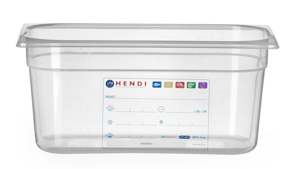Container GN 1/3, HENDI, GN 1/3, 5,7L, Transparant, 325x176x(H)150mm
