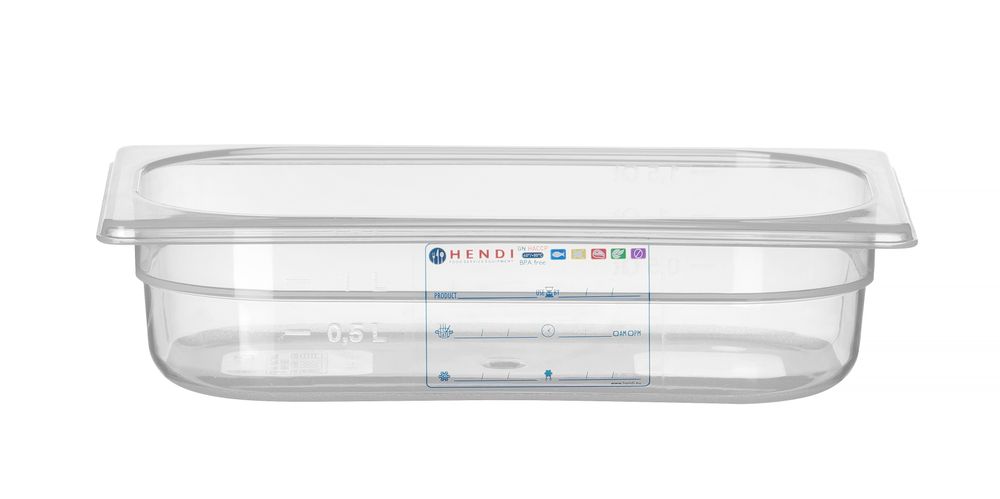 Container GN 1/4, HENDI, GN 1/4, 1,8L, Transparant, 265x162x(H)65mm