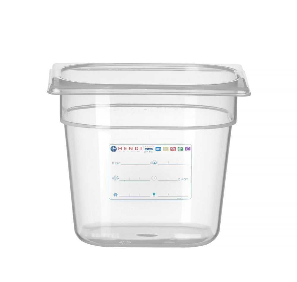 Container GN 1/6, HENDI, GN 1/6, 2,4L, Transparant, 176x162x(H)150mm