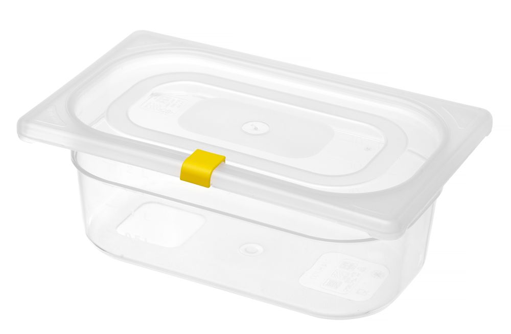 Deksel clips voor HACCP voorraaddozen, HENDI, Geel, 12 st