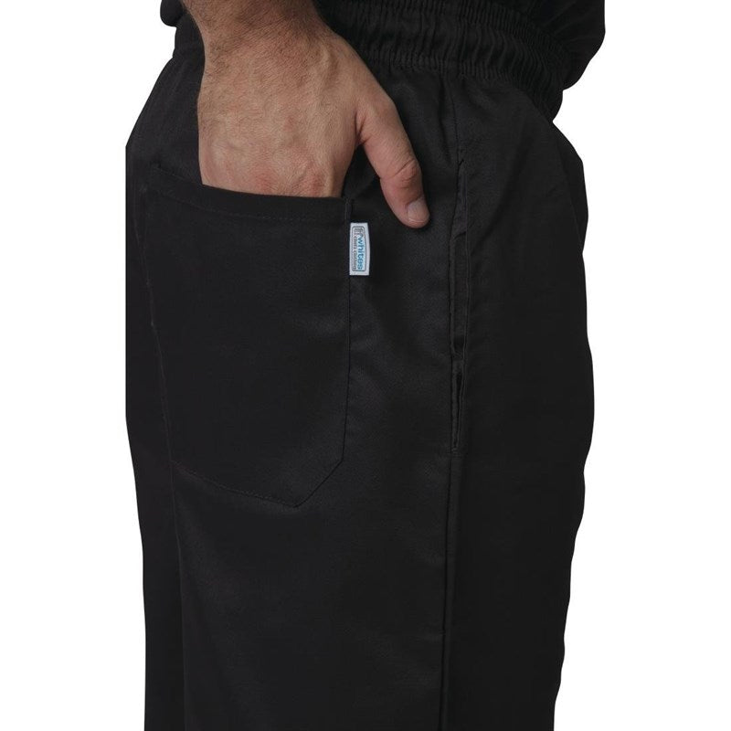 Koksbroek Vegas, Whites Chefs Clothing, Zwart, Maat M