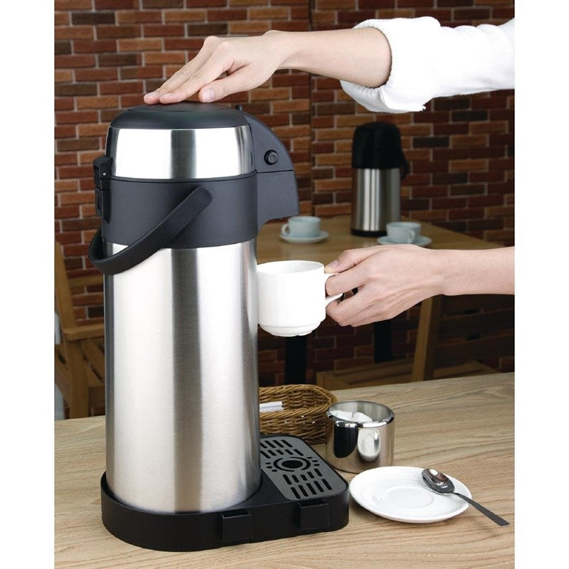 Thermoskan met Pomp RVS - 5 liter, Olympia