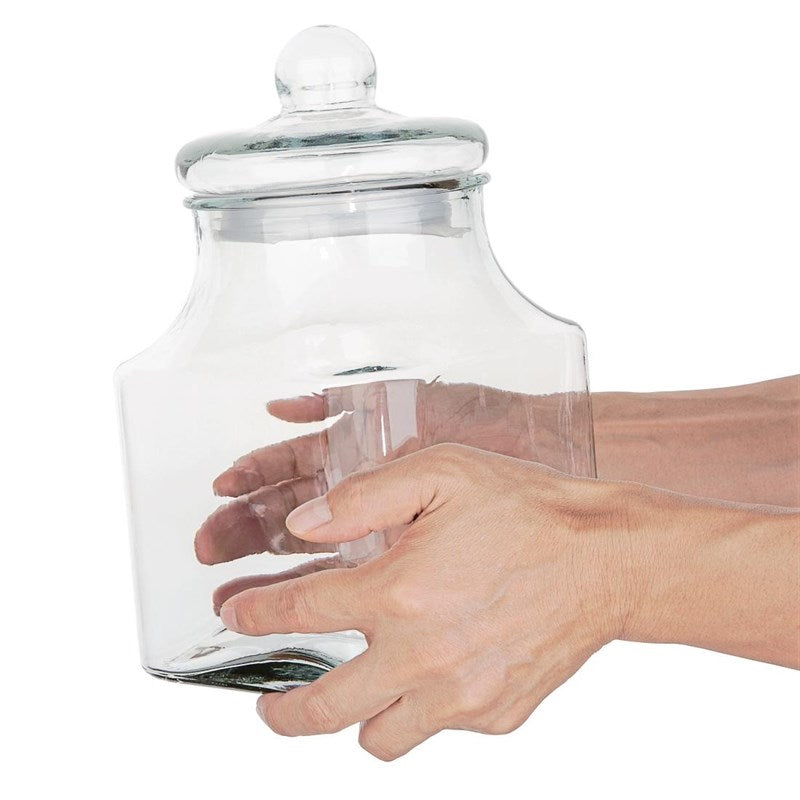 Olympia Glazen Voorraadpot Vierkant – 2,9L – 15,5X15,5X25,5(H) CM