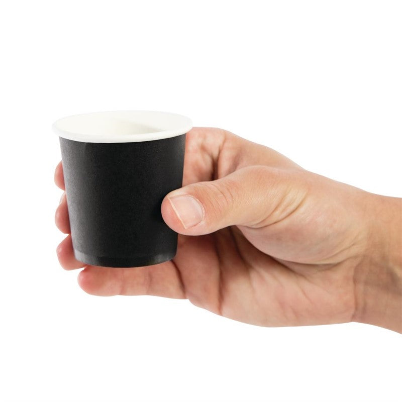 Fiesta Kartonnen Wegwerpbekers Espresso 12cl - Zwart (1000 Stuks )