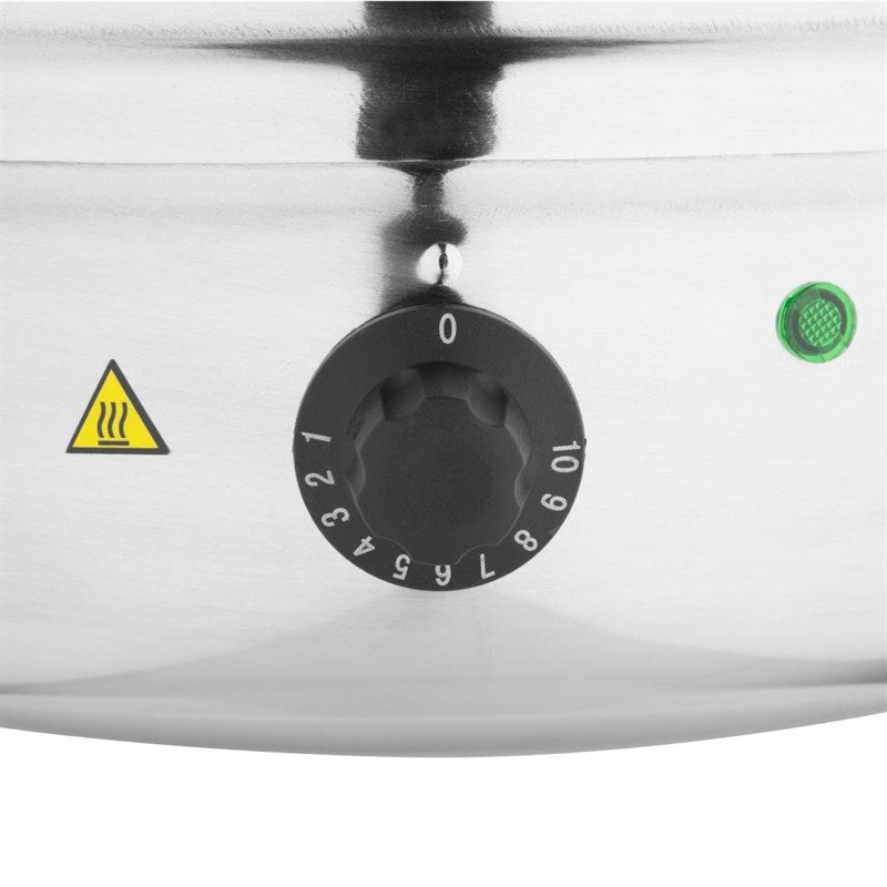 Buffalo Soepketel 10 liter, RVS Zilver, Bain marie