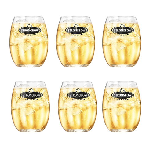 6x Strongbow Ciders glazen, 250ml