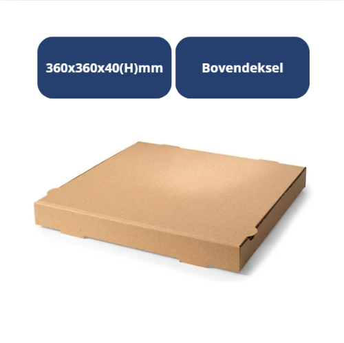 50x Pizzadozen 36x36x4cm, BARSA, kraft / bruin