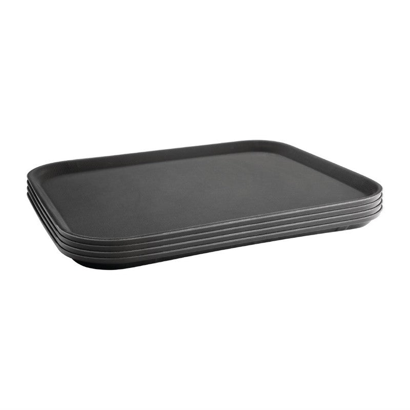 Kristallon Antislip dienblad polyprop 35 x 45cm zwart