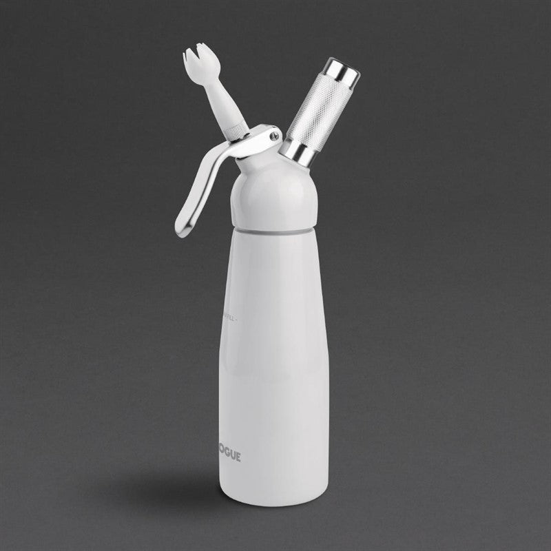 Vogue Slagroomspuit 0.5 Liter, Wit, Met 3 spuitmondjes en reinigingsborstel