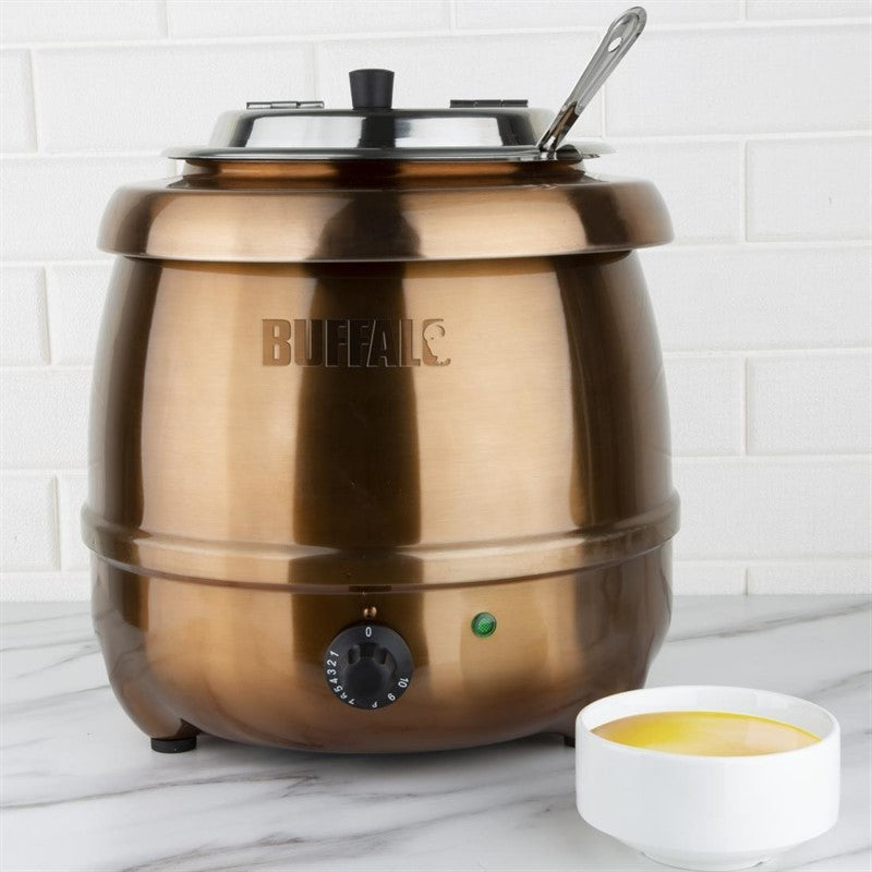 Buffalo Soepketel 10 liter, Koper, Bain marie
