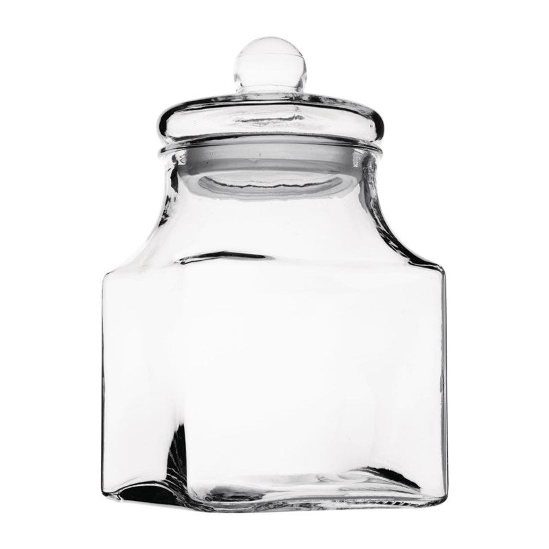 Olympia Glazen Voorraadpot Vierkant – 2,9L – 15,5X15,5X25,5(H) CM