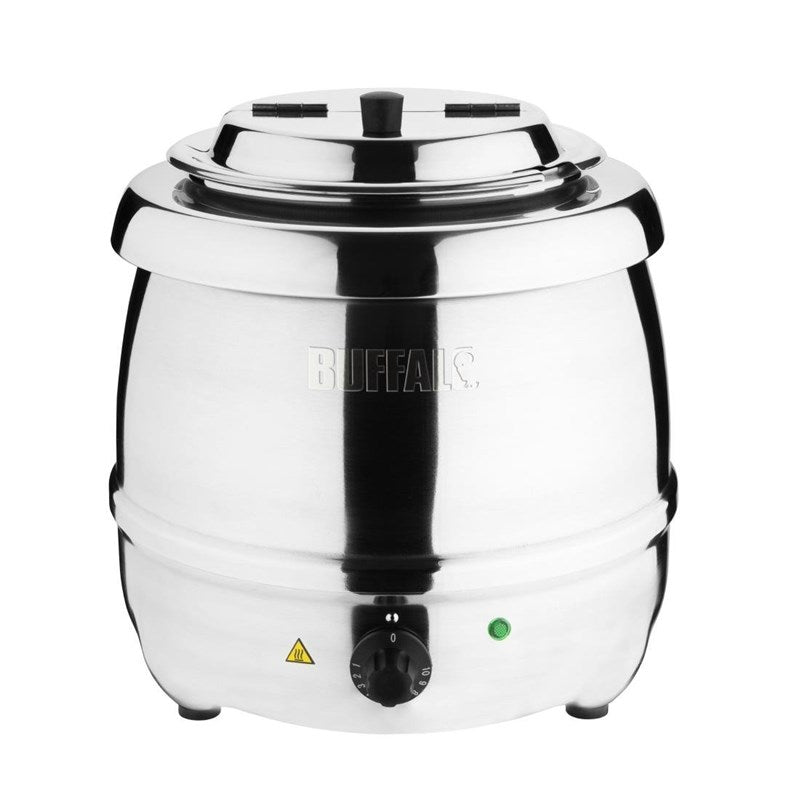 Buffalo Soepketel 10 liter, RVS Zilver, Bain marie