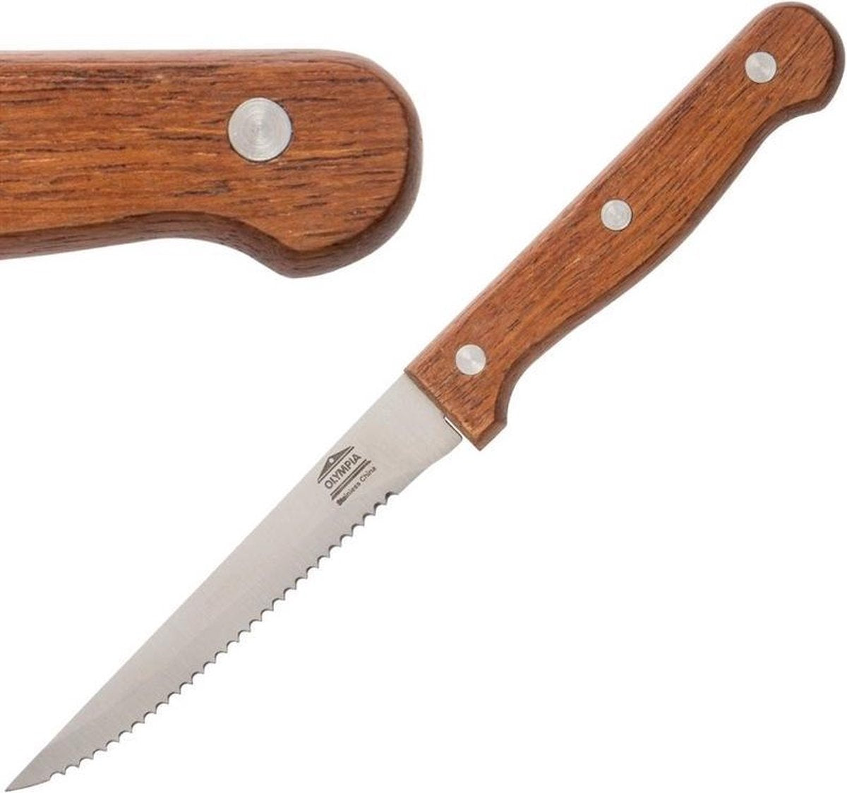 Steakmes, hout heft, 12 stuks