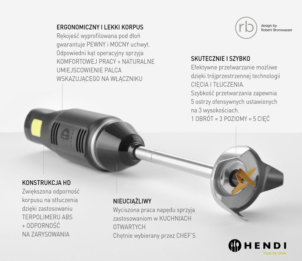 HENDI Blend staafmixer, 220-240V/250W, ø71x(H)444mm