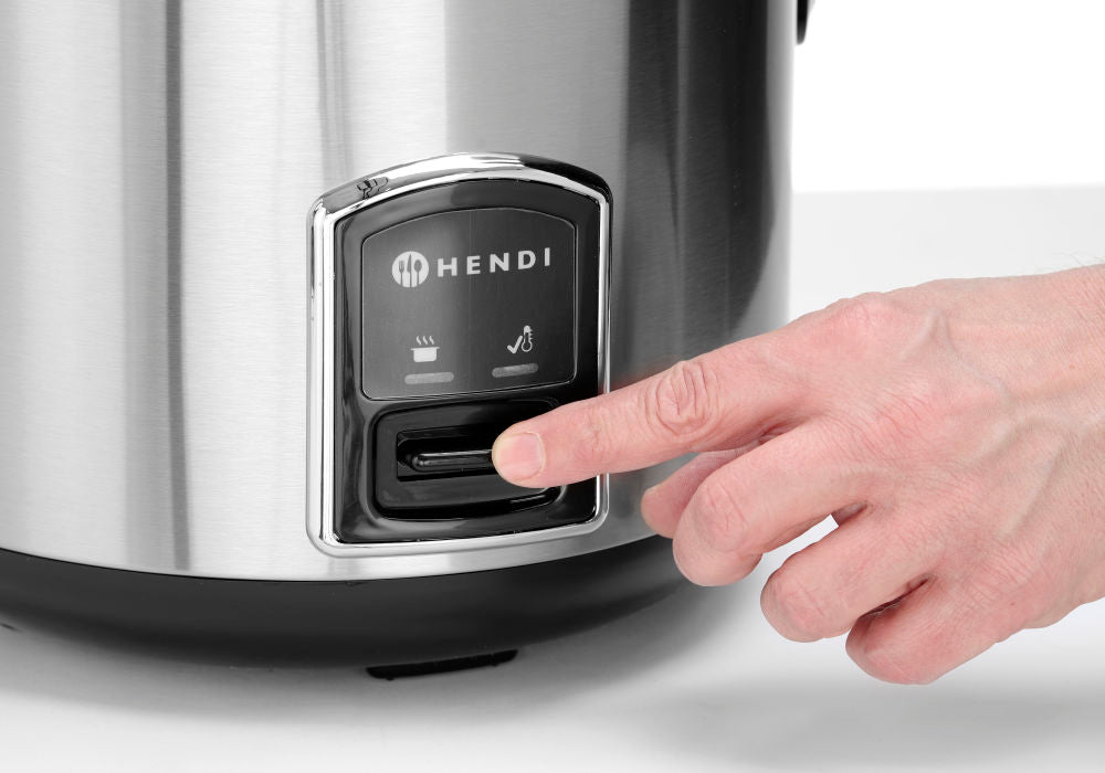 Rijstkoker met stoomfunctie, HENDI, Profi Line, 1,8L, 230V/700W, ø280x(H)285mm
