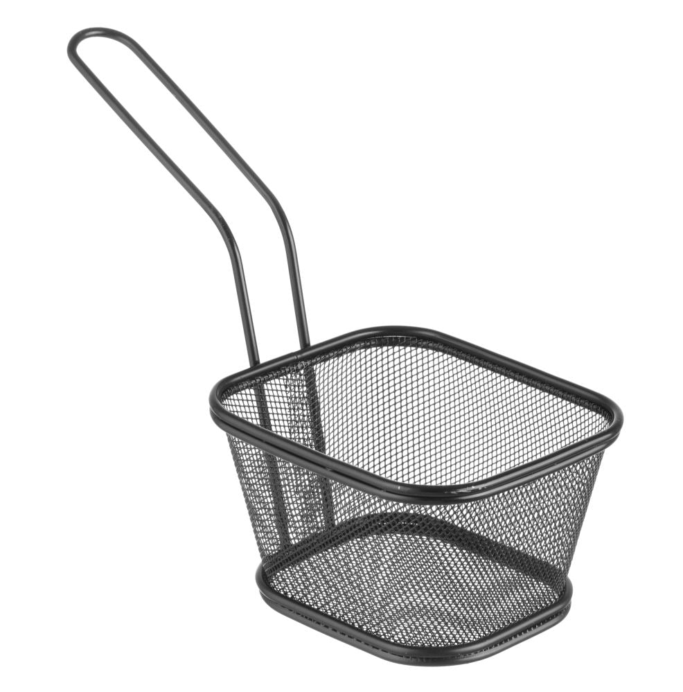 Frituurmandjes miniaturen stapelbaar zwart, HENDI, 130x115x(H)80mm