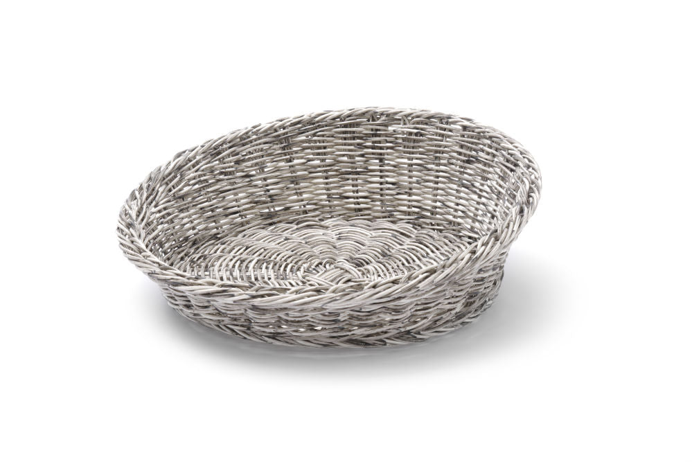 Broodmand rond schuin aflopend, HENDI, Zwart, ø370x(H)120mm