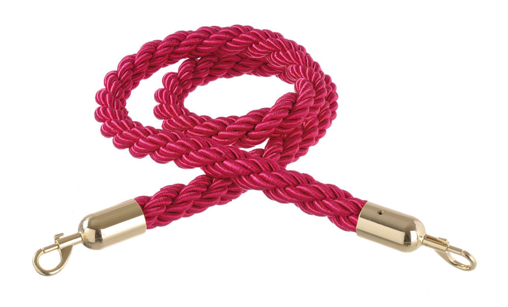 Afzetkoord, HENDI, rood met goudkleurige haak, Rood, (L)1500mm