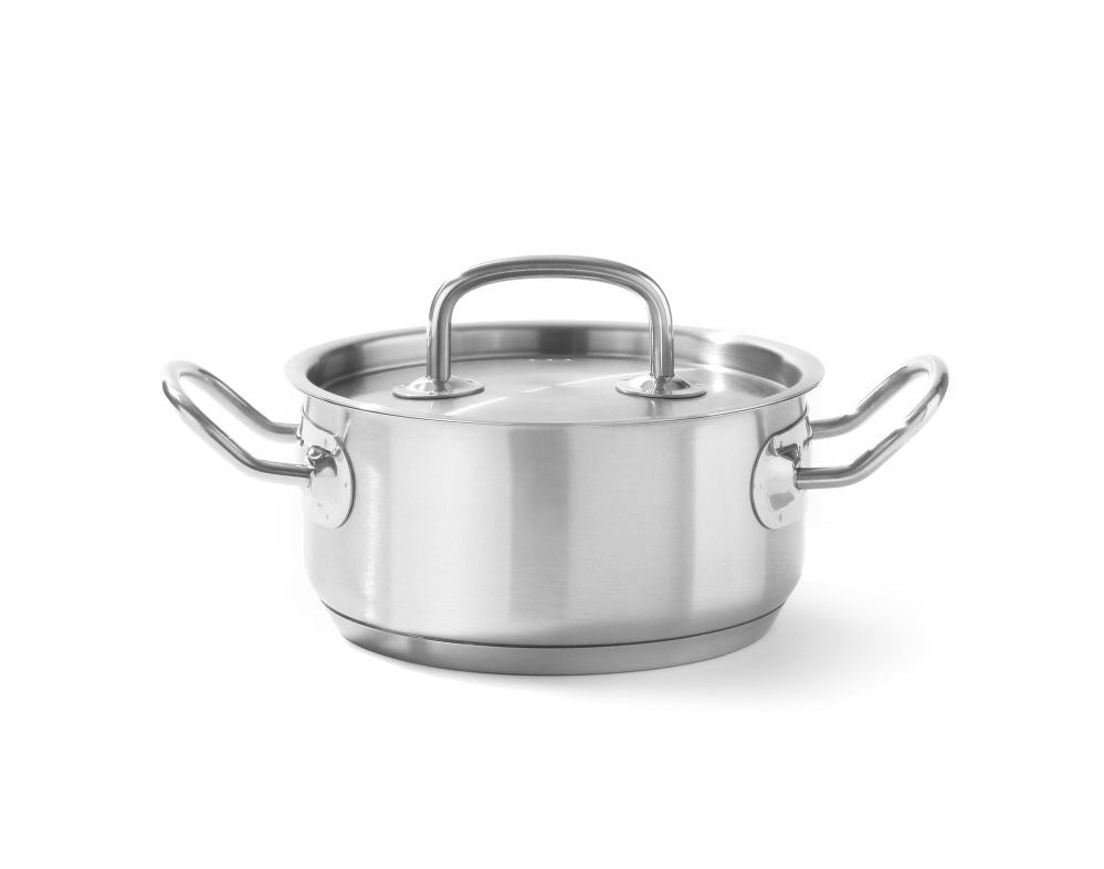 Kookpan laag - met deksel, HENDI, Kitchen Line, 1,5L, ⌀160x(H)75mm
