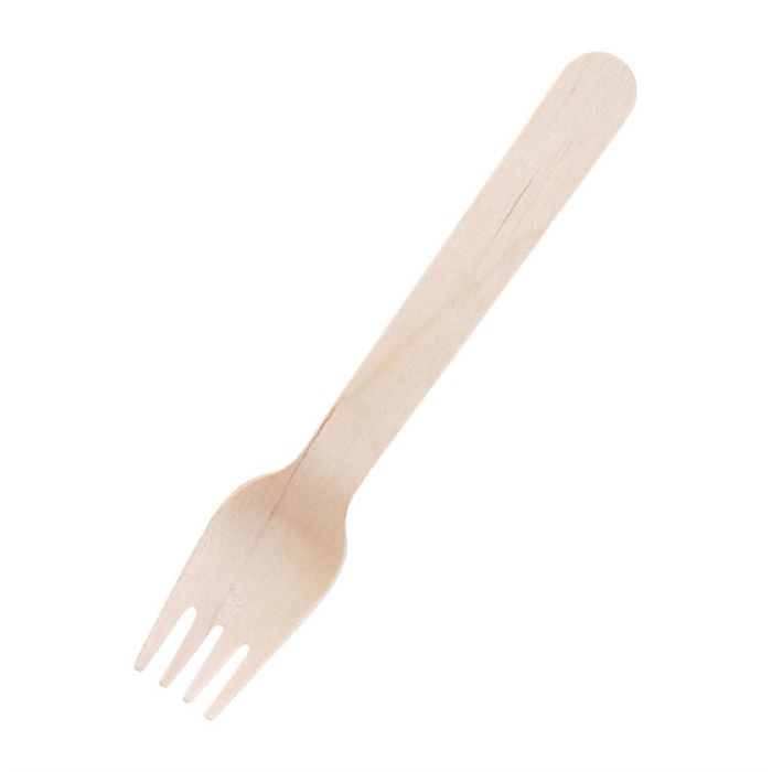 Houten bestek vork | 16cm | Plastico | CD903