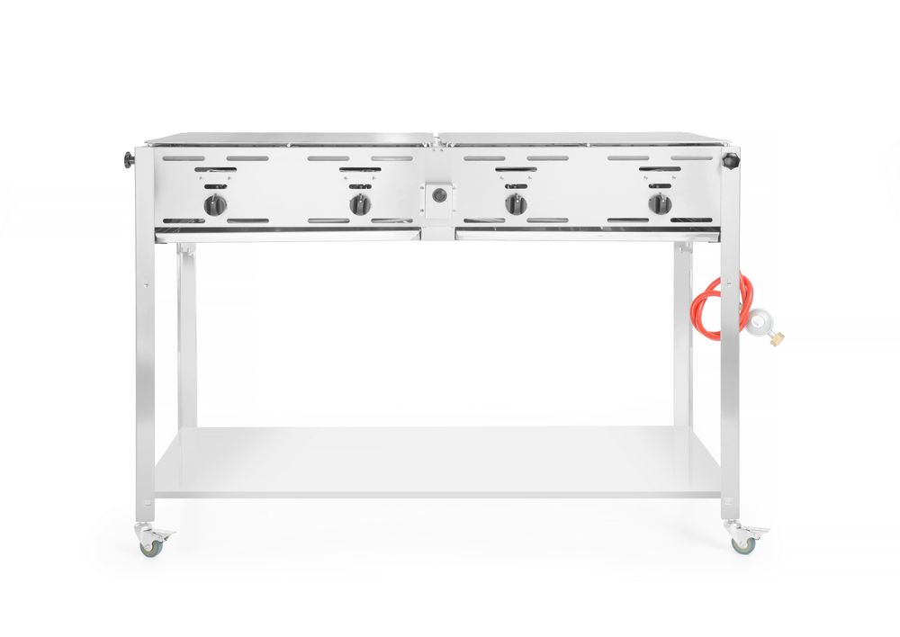 Hendi Gas Barbecue Grill-Master Quattro, 22kW, 1330x600x(H)920mm
