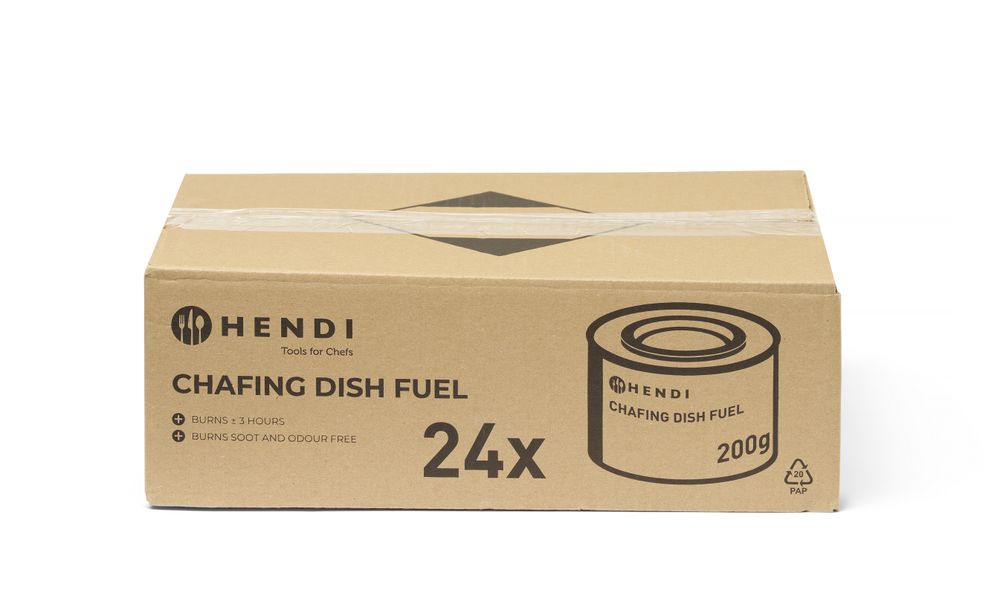 Chafing dish brandpasta blik, HENDI, 24 st