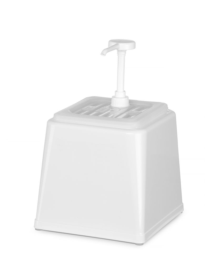 Sausdispenser met pomp, HENDI, 2,5L, Wit, 230x210x(H)327mm