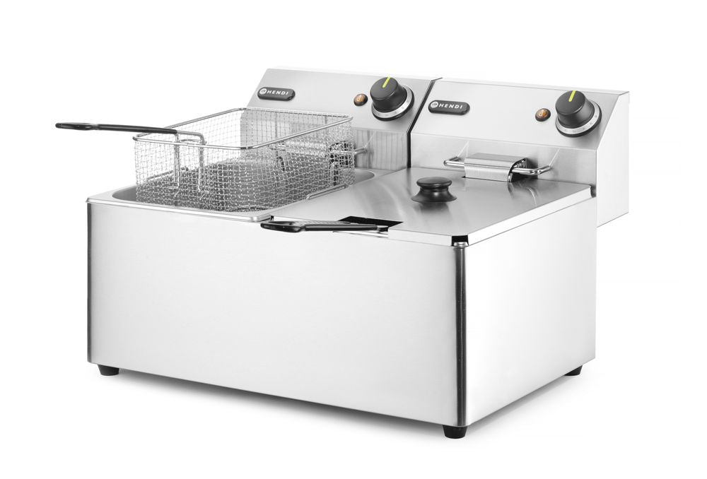 Friteuse Kitchen Line - 2x 8L, HENDI, Kitchen Line, 16L, 230V/7000W, 542x430x(H)351mm