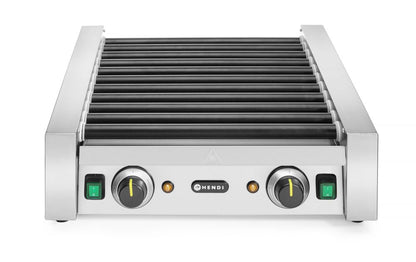 Worstenroller grill - twee zones, HENDI, 11 rollers, 230V/1180W, 530x525x(H)180mm